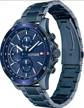 Tommy Hilfiger - Bank Round Blue Men's Watch